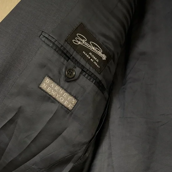 Bruno Magli Roma Blazer | Made in Italy | 100% Wool Super 100’s | Navy Size 44 L - Picture 4 of 11